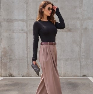 Брюки палаццо: с чем носить зимой? - блог Issa Plus