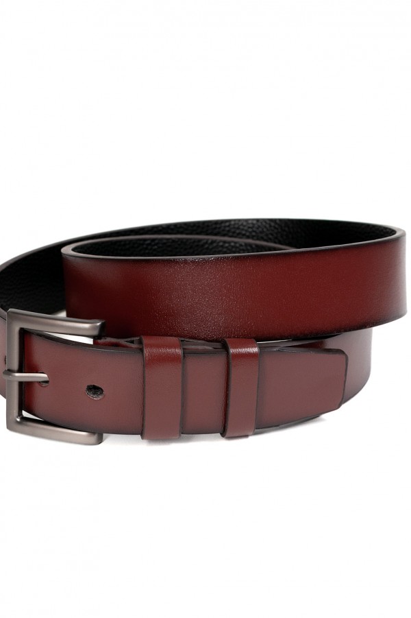 Коричневый широкий ремень из эко-кожи